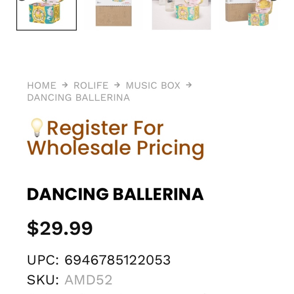 Ballerina music box